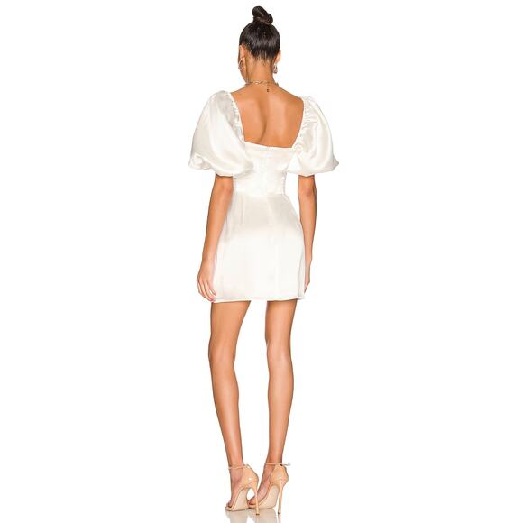 Amanda Uprichard Santucci Silk Dress Ruched Smocked Cocktail Party Bridal Small - Picture 3 of 11